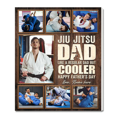 Personalized Jiu Jitsu Dad Like A Regular Canvas Custom Photo Wall Art Gift for on Father’s Day or Birthday - 11x14