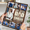 Personalized Jiu Jitsu Dad Like A Regular Canvas Custom Photo Wall Art Gift for on Fathers Day or Birthday
