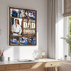 Personalized Jiu Jitsu Dad Like A Regular Canvas Custom Photo Wall Art Gift for on Fathers Day or Birthday