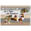 Personalized Life Is Better With Dachshund Canvas Custom Photo Wall Art Gift For Dog Dad Mom Father’s Day or Mother’s