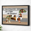 Personalized Life Is Better With Dachshund Canvas Custom Photo Wall Art Gift For Dog Dad Mom Father’s Day or Mother’s