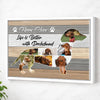 Personalized Life Is Better With Dachshund Canvas Custom Photo Wall Art Gift For Dog Dad Mom Father’s Day or Mother’s