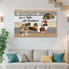 Personalized Life Is Better With Dachshund Canvas Custom Photo Wall Art Gift For Dog Dad Mom Father’s Day or Mother’s