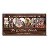 Personalized Love Builds A Happy Home Canvas Wall Art Custom Family Photo Collage Gift For Multi-Generation - 20x10
