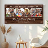 Personalized Love Builds A Happy Home Canvas Wall Art Custom Family Photo Collage Gift For Multi-Generation