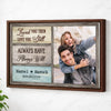 Personalized Love You Then Canvas - Custom Photo & Name Couple Wall Art - Brown Frame / 12x9
