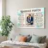 Personalized Marriage Prayer Canvas Wall Art Custom Photo Anniversary Gift For Husband And Wife Couple Decor Keepsake
