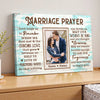 Personalized Marriage Prayer Canvas Wall Art Custom Photo Anniversary Gift For Husband And Wife Couple Decor Keepsake
