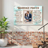 Personalized Marriage Prayer Canvas Wall Art Custom Photo Anniversary Gift For Husband And Wife Couple Decor Keepsake