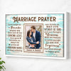 Personalized Marriage Prayer Canvas Wall Art Custom Photo Anniversary Gift For Husband And Wife Couple Decor Keepsake