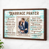 Personalized Marriage Prayer Canvas Wall Art Custom Photo Anniversary Gift For Husband And Wife Couple Decor Keepsake