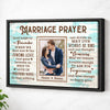 Personalized Marriage Prayer Canvas Wall Art Custom Photo Anniversary Gift For Husband And Wife Couple Decor Keepsake
