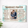 Personalized Marriage Prayer Canvas Wall Art Custom Photo Anniversary Gift For Husband And Wife Couple Decor Keepsake