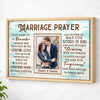 Personalized Marriage Prayer Canvas Wall Art Custom Photo Anniversary Gift For Husband And Wife Couple Decor Keepsake