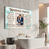Personalized Marriage Prayer Canvas Wall Art Custom Photo Anniversary Gift For Husband And Wife Couple Decor Keepsake