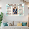 Personalized Marriage Prayer Canvas Wall Art Custom Photo Anniversary Gift For Husband And Wife Couple Decor Keepsake