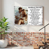 Personalized Marriage Prayer Canvas Wall Art Custom Photo Couple Anniversary Husband And Wife Romantic Gift
