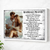 Personalized Marriage Prayer Canvas Wall Art Custom Photo Couple Anniversary Husband And Wife Romantic Gift - White