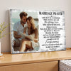 Personalized Marriage Prayer Canvas Wall Art Custom Photo Couple Anniversary Husband And Wife Romantic Gift