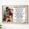 Personalized Marriage Prayer Canvas Wall Art Custom Photo Couple Anniversary Husband And Wife Romantic Gift - Natural