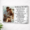 Personalized Marriage Prayer Canvas Wall Art Custom Photo Couple Anniversary Husband And Wife Romantic Gift - No Frame