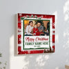 Personalized Merry Christmas Family Canvas Wall Art Custom Photo Gift For Home Decor