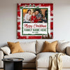 Personalized Merry Christmas Family Canvas Wall Art Custom Photo Gift For Home Decor