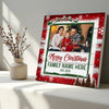 Personalized Merry Christmas Family Canvas Wall Art Custom Photo Gift For Home Decor