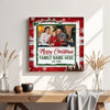 Personalized Merry Christmas Family Canvas Wall Art Custom Photo Gift For Home Decor