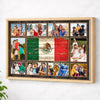 Personalized Mexican Family Canvas Wall Art Custom Photo Collage Gift Mexico Flag Meaningful Keepsake For Home