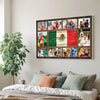 Personalized Mexican Family Canvas Wall Art Custom Photo Collage Gift Mexico Flag Meaningful Keepsake For Home