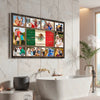 Personalized Mexican Family Canvas Wall Art Custom Photo Collage Gift Mexico Flag Meaningful Keepsake For Home