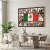 Personalized Mexican Family Canvas Wall Art Custom Photo Collage Gift Mexico Flag Meaningful Keepsake For Home