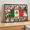 Personalized Mexican Family Canvas Wall Art Custom Photo Collage Gift Mexico Flag Meaningful Keepsake For Home