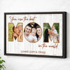 Personalized Mom Canvas Prints - Gift for - You Are The Best In World - Black Frame / 12x9