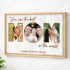Personalized Mom Canvas Prints - Gift for - You Are The Best In World - Natural Frame / 12x9