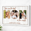 Personalized Mom Canvas Prints - Gift for - You Are The Best In World - White Frame / 12x9
