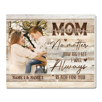 Personalized Mom No Matter How Big I Get Canvas Custom Photo Wall Art Mother’s Day Gift For Mommy