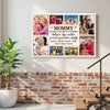 Personalized Mom Thanks For Being Our Hero Canvas Wall Art Custom Photo Appreciation Decor Mother’s Day Gift