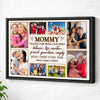 Personalized Mom Thanks For Being Our Hero Canvas Wall Art Custom Photo Appreciation Decor Mother’s Day Gift - Black