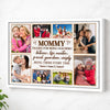 Personalized Mom Thanks For Being Our Hero Canvas Wall Art Custom Photo Appreciation Decor Mother’s Day Gift - White
