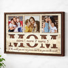 Personalized Mom To The World You Are One Person Canvas Wall Art Custom Photo Gift For Mommy From Your Children - Brown