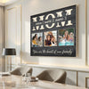 Personalized Mom You Are The Heart Of Our Family Canvas Wall Art Custom Photo Gift For Mother’s Day Birthday Form Son