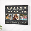 Personalized Mom You Are The Heart Of Our Family Canvas Wall Art Custom Photo Gift For Mother’s Day Birthday Form Son