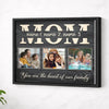 Personalized Mom You Are The Heart Of Our Family Canvas Wall Art Custom Photo Gift For Mother’s Day Birthday Form Son
