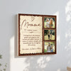 Personalized Momma Definition Canvas Custom Photo Gift for Mom Mothers Day or Birthday Present