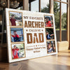 Personalized My Favorite Archer Calls Me Dad Canvas Wall Art Custom Photo Gift For Father’s Day And Birthday From Son