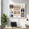 Personalized My Favorite Baseball Player Calls Me Dad Canvas Wall Art Custom Photo Father’s Day Birthday Gift From Son