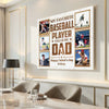 Personalized My Favorite Baseball Player Calls Me Dad Canvas Wall Art Custom Photo Father’s Day Birthday Gift From Son