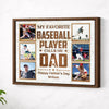Personalized My Favorite Baseball Player Calls Me Dad Canvas Wall Art Custom Photo Father’s Day Birthday Gift From Son